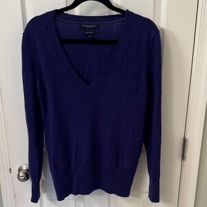 Banana Republic Deep Navy V-Neck Sweater